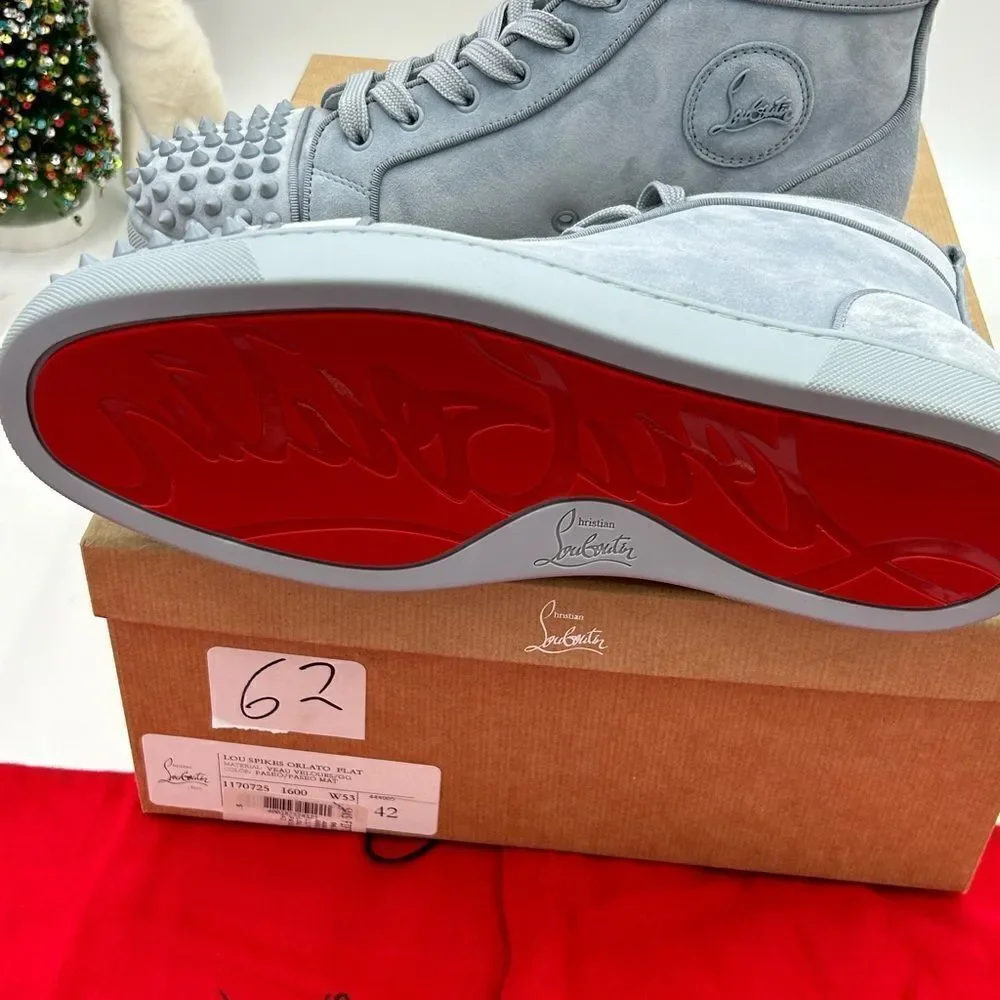 Men’s Christian Louboutin, Lou spikes Orlato flat sneakers size 42 made in Italy